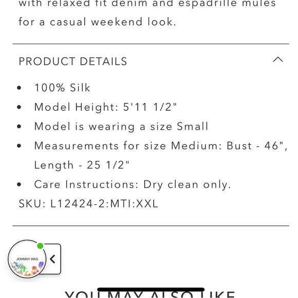 Johnny Was Silk Floral Glinda Peasant Top - Picture 8 of 13